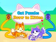 Cat Puzzle Draw To Kitten