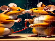 Cute Hamsters Picture Piece
