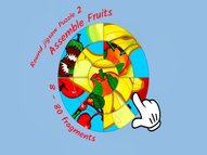 Round Jigsaw Puzzle 2 Assemble Fruits