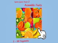Square Jigsaw Puzzle 2 Assemble Fruits