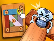 Wood Bolts Unscrew The Nuts Puzzle